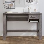 VIDAXL Bureau HAMAR Gris clair 110x40x75 cm Bois massif de pin
