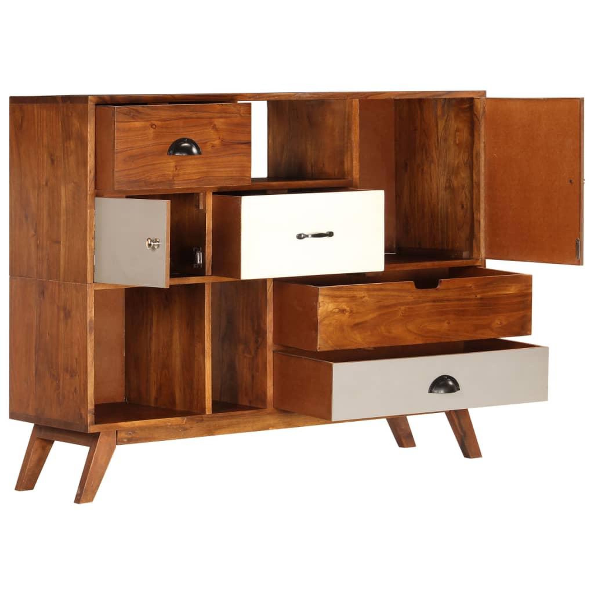 Voir la diapositive 5 : VIDAXL Buffet 115x35x86 cm bois solide d'acacia
