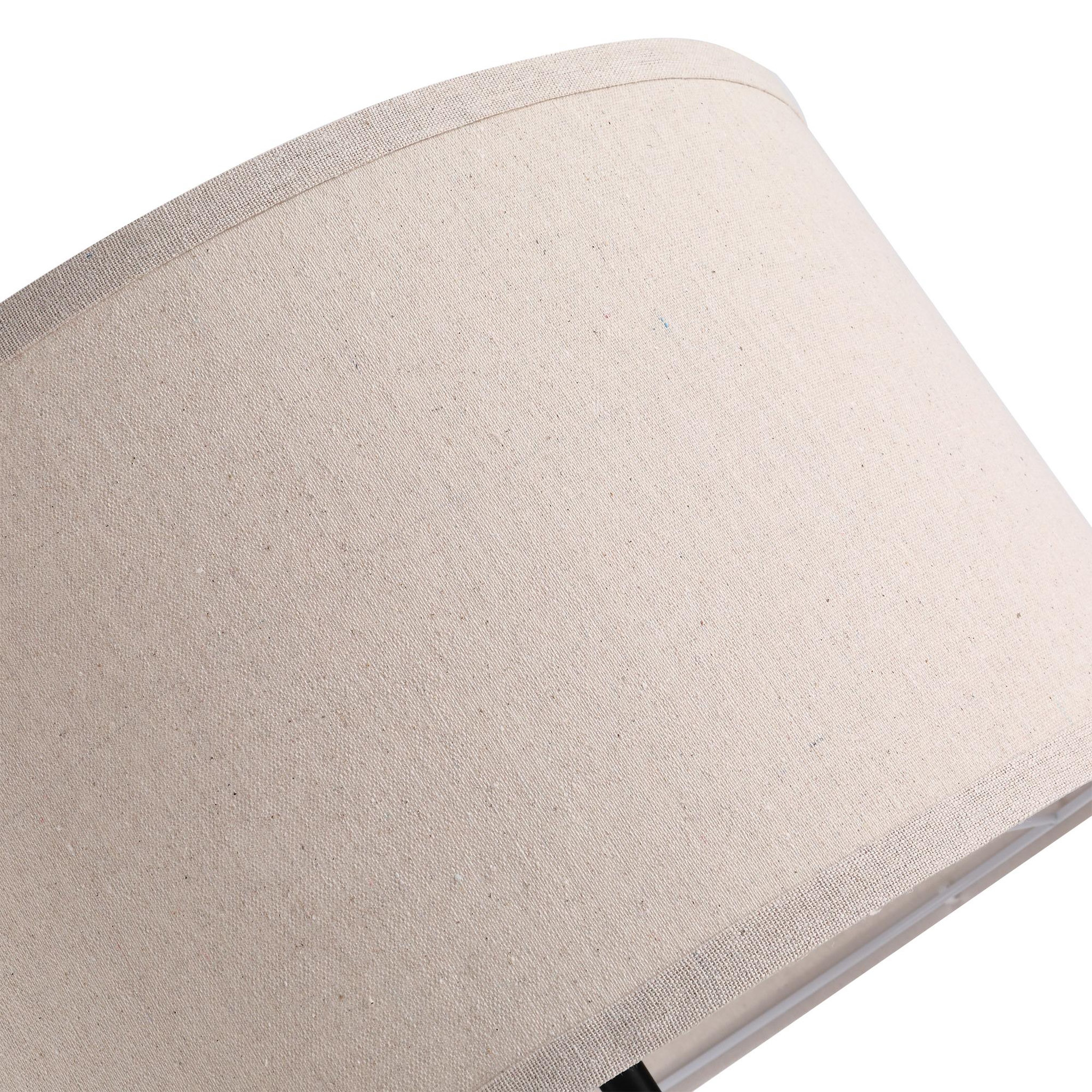 Voir la diapositive 6 : HOMCOM Lampadaire trépied style scandinave 40 w max. Dim. 45l x 45l x 152h cm bois de pin lin beige