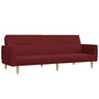 Voir la diapositive 2 : VIDAXL Canape-lit a 2 places rouge bordeaux tissu