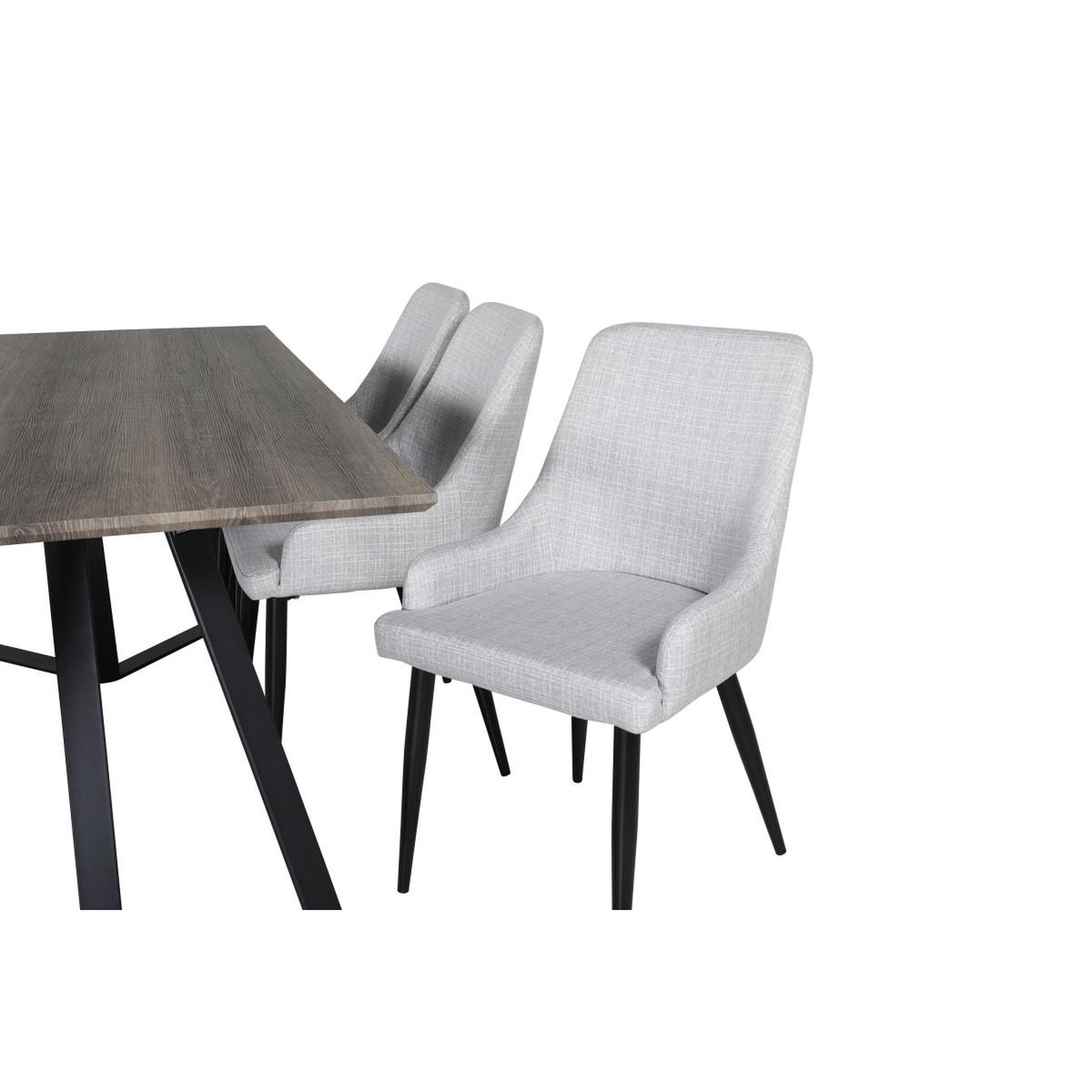 Voir la diapositive 3 : Paris Prix Ensemble table à manger & 6 chaises  marina & plaza  180cm naturel & gris