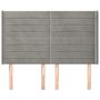 Voir la diapositive 3 : VIDAXL Tete de lit avec oreilles Gris clair 147x16x118/128 cm Velours