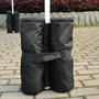 Voir la diapositive 4 : HOMCOM Lot 4 sacs de lestage de fixation pour tonnelle parasol pavillon volume max. 15kg noir