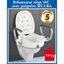Voir la diapositive 4 : Wenko Rehausseur avec poignées pour abattant WC Secura - Plastique - Blanc
