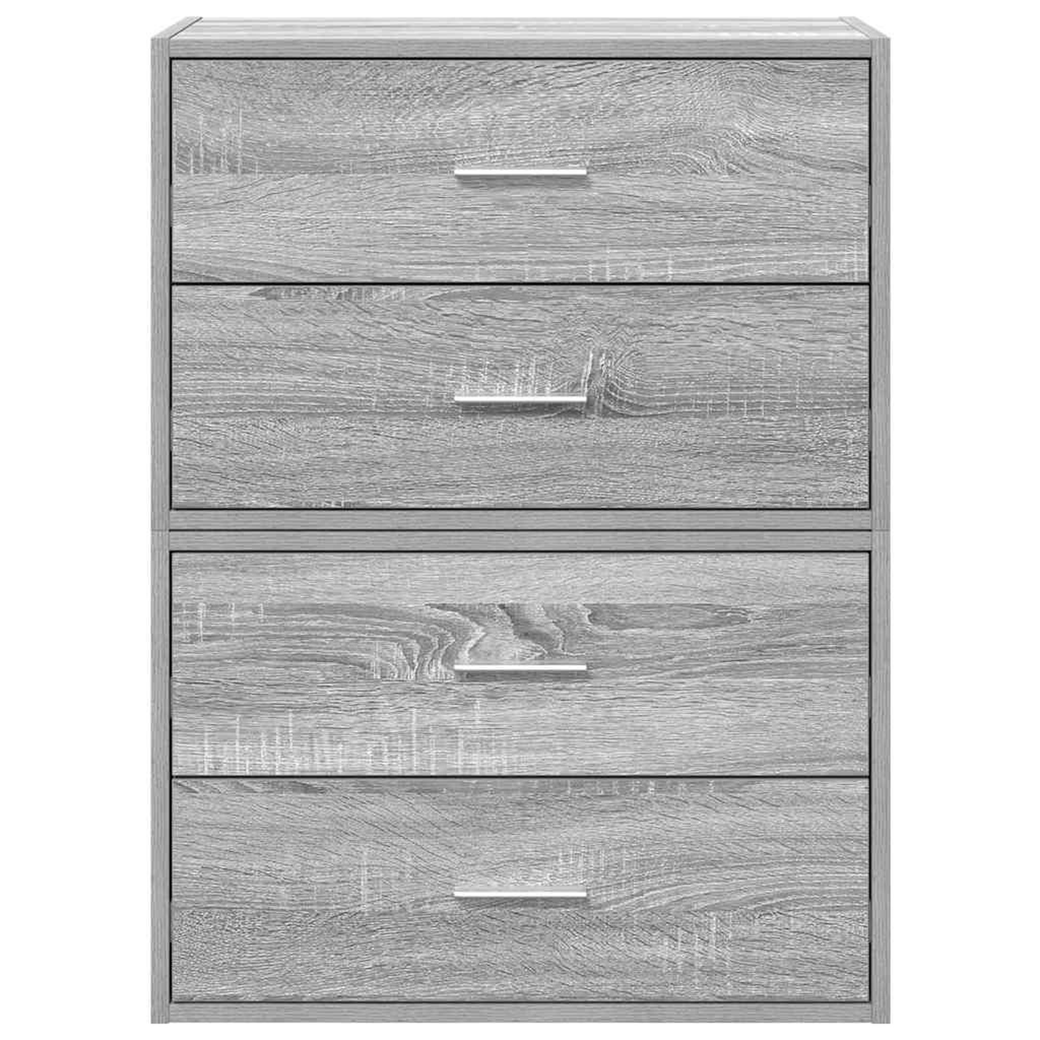 Voir la diapositive 4 : VIDAXL Armoires avec 2 tiroirs 2 pcs sonoma gris bois d'ingenierie