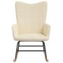 Voir la diapositive 2 : VIDAXL Chaise a bascule Creme Tissu