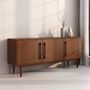 Voir la diapositive 3 : IDIMEX Buffet TECCA L 170 cm 3 portes en bois massif