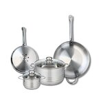 ELO Ensemble de 2 Poêles de cuisson 24 et 32 cm et 2 faitouts 14 et 24 cm Elo Profi Brillant