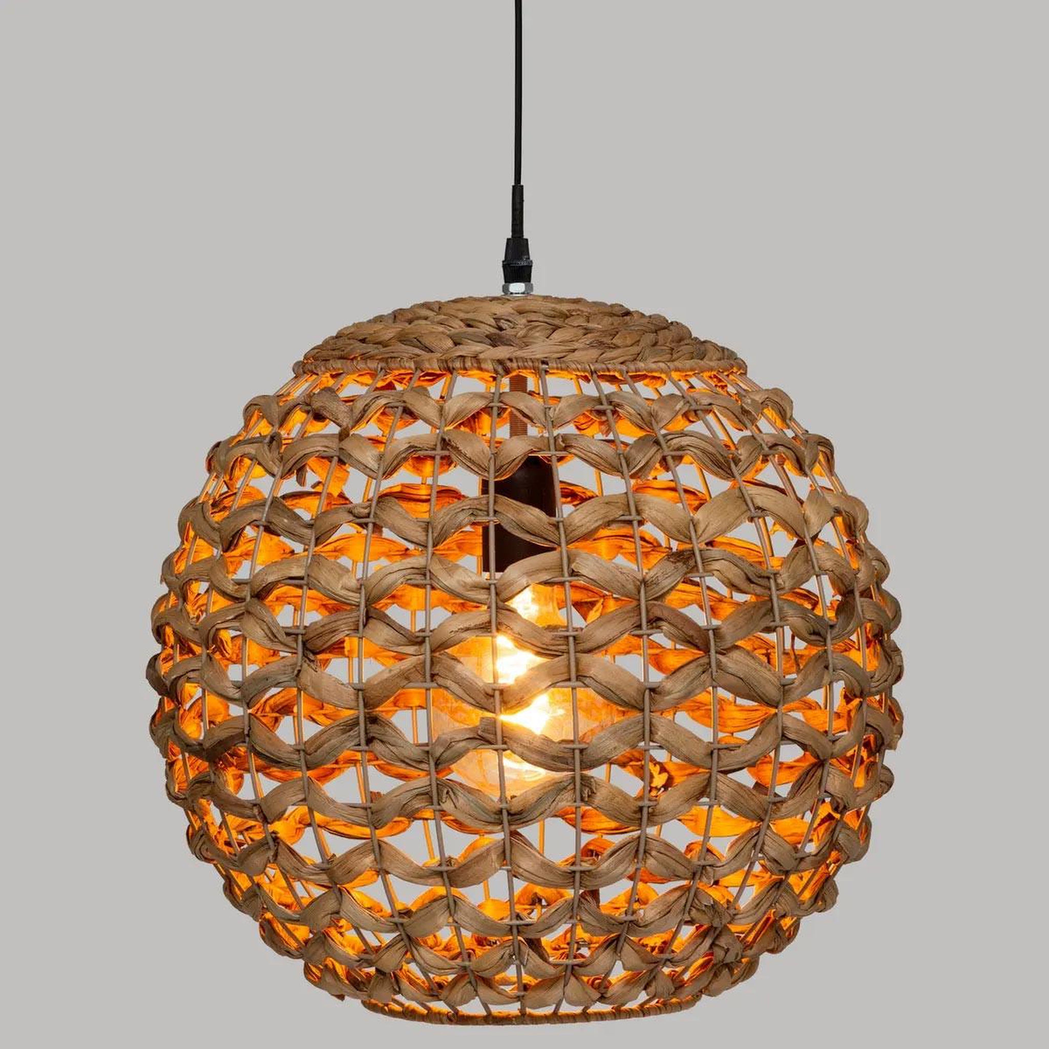 Voir la diapositive 2 : ATMOSPHERA Lampe suspension déco  jacinthe  38cm naturel