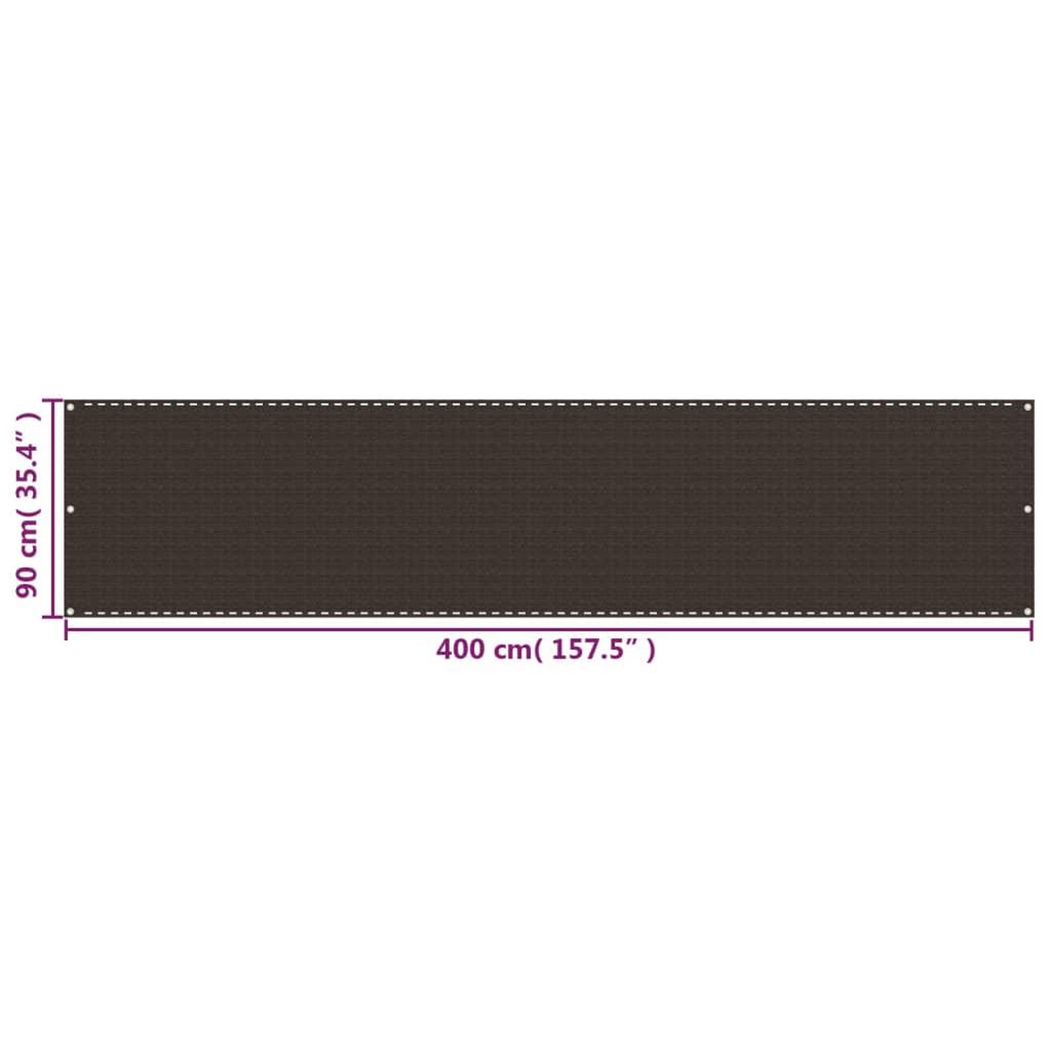 Voir la diapositive 5 : VIDAXL Ecran de balcon marron 90x400 cm pehd