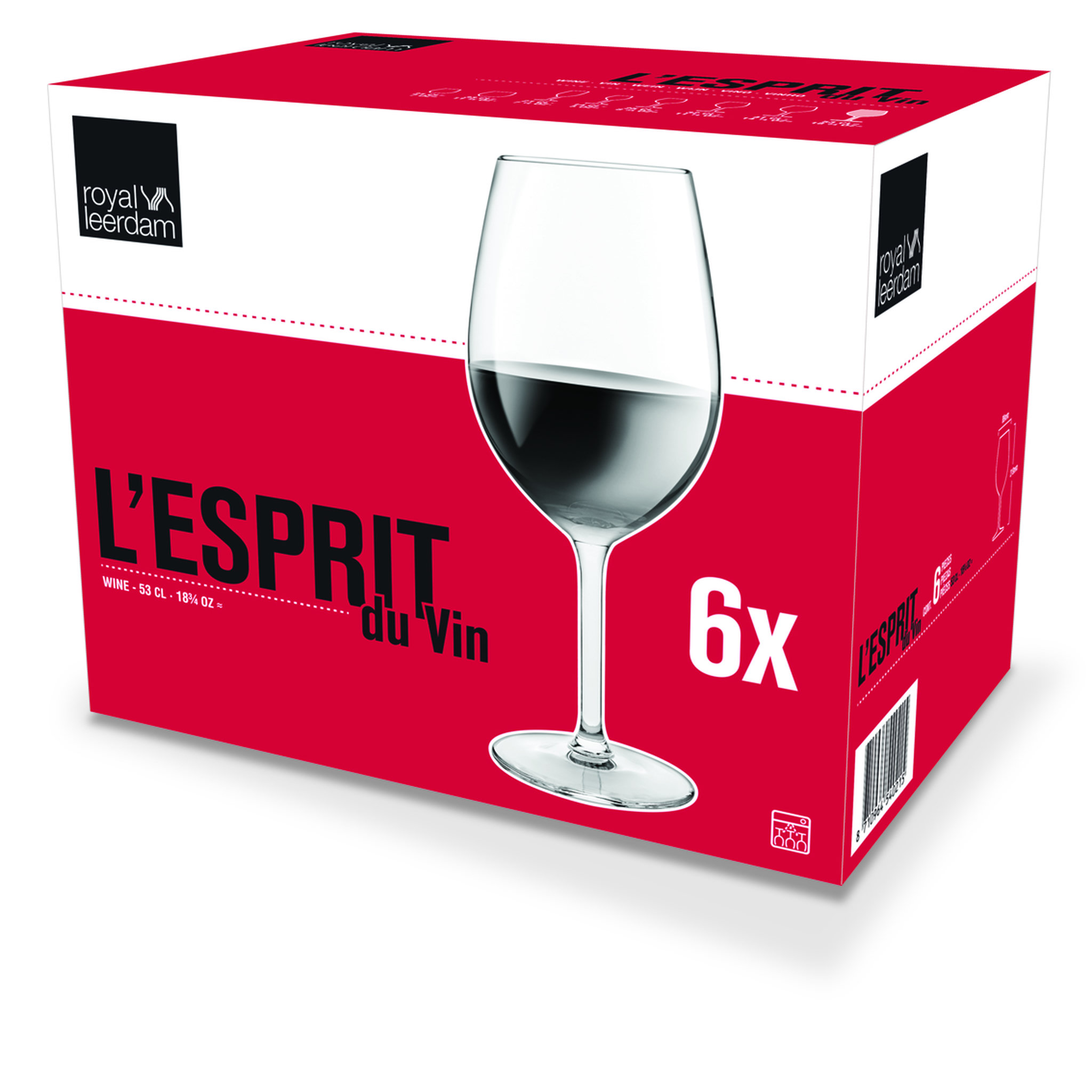 Voir la diapositive 2 : Lot de 6 verres à pied 32CL ESPRIT DU VIN