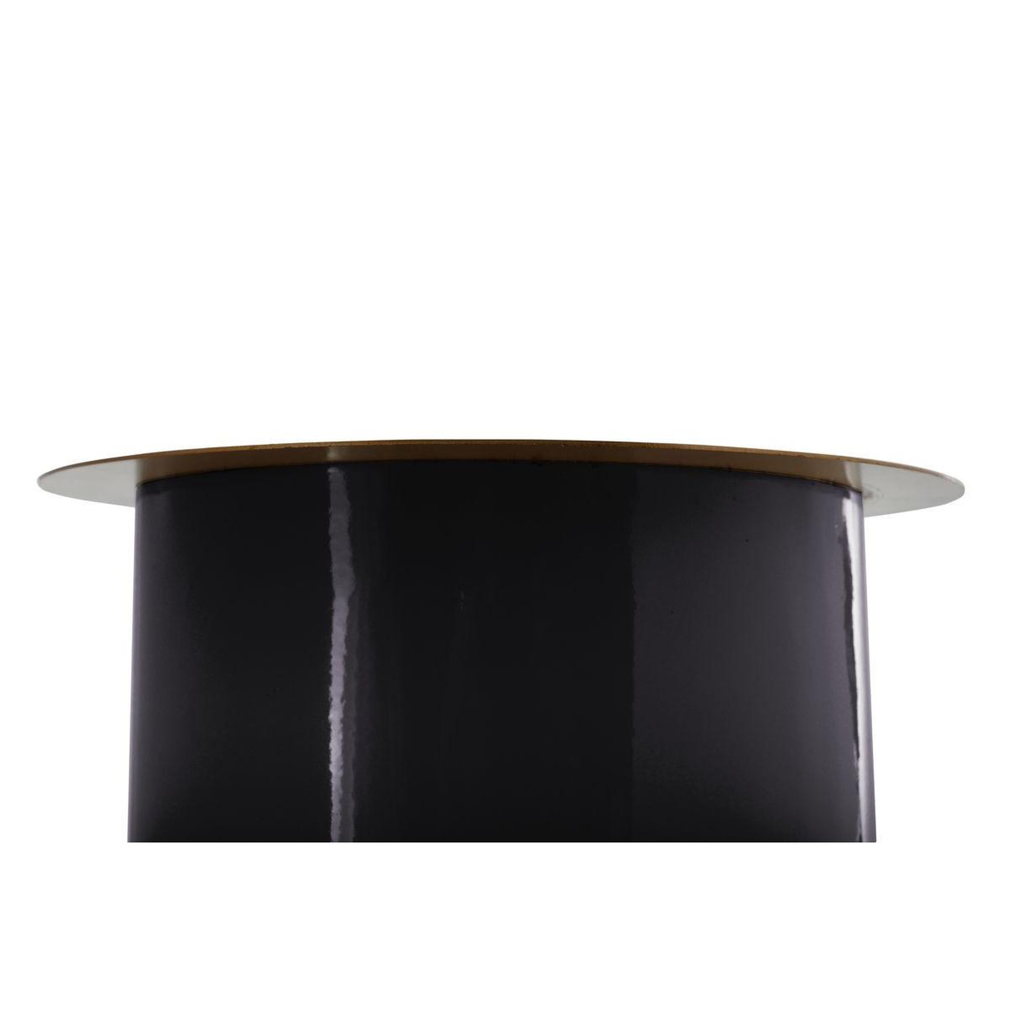 Voir la diapositive 2 : Paris Prix Bougeoir de sol  colby  60cm noir & or