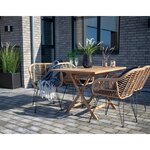 LISA DESIGN Candelaria - lot de 2 chaises - en poly rotin. Coloris disponibles : Bicolore