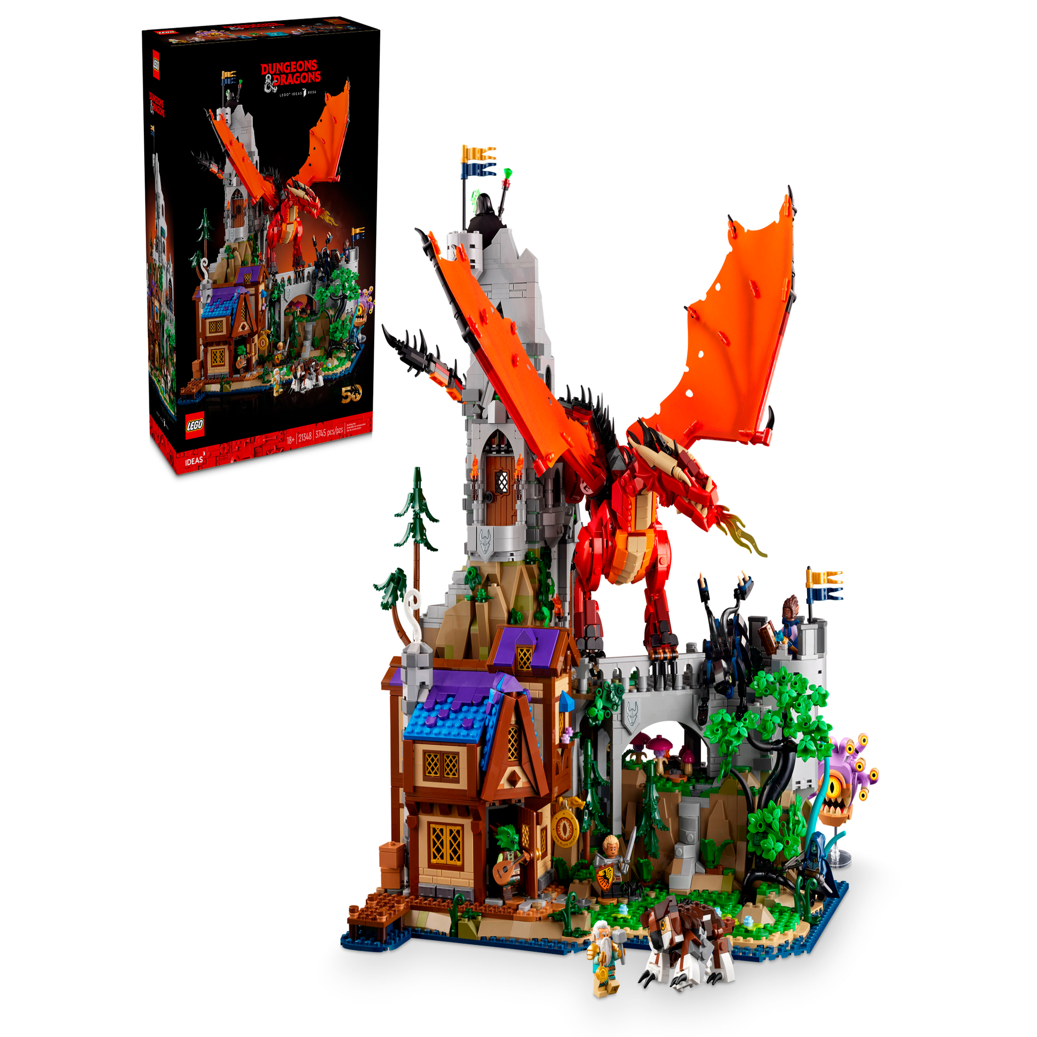 Voir la diapositive 2 : LEGO Lego ideas donjons & dragons 21348 le conte du dragon rouge