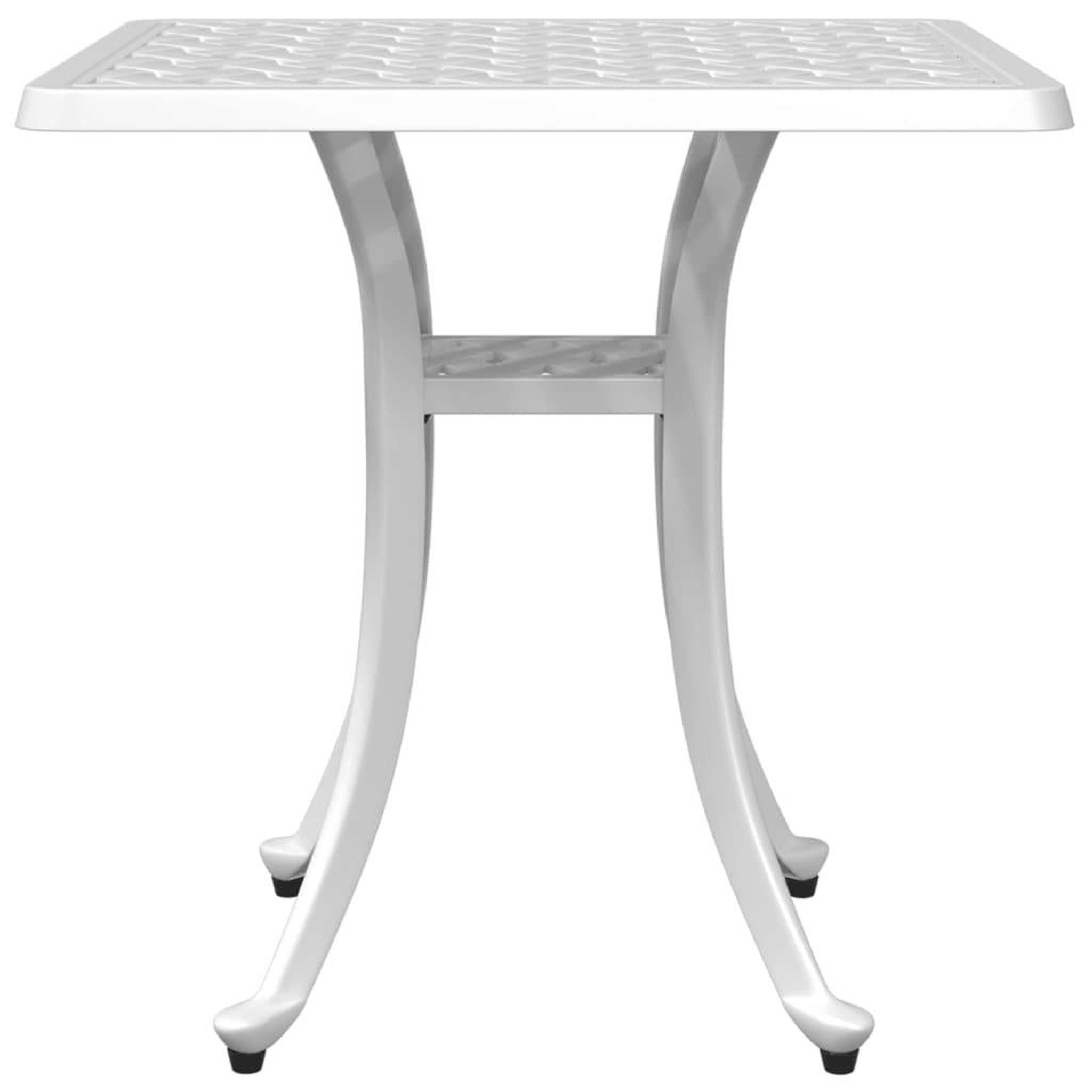 Voir la diapositive 5 : VIDAXL Table de jardin blanc 53x53x53 cm aluminium coule