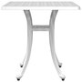 Voir la diapositive 5 : VIDAXL Table de jardin blanc 53x53x53 cm aluminium coule