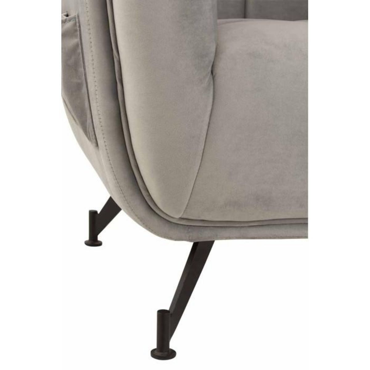 Paris Prix Fauteuil Lounge Design  Conforad  95cm Gris Clair