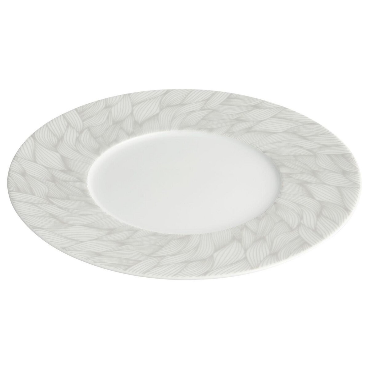 SECRET DE GOURMET Assiette à dessert Feuille - Blanc