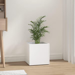 VIDAXL Jardiniere Blanc 40x40x40 cm Bois d'Ingenierie