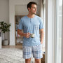 Voir la diapositive 2 : OZABI OZABI Ensemble Pyjama Pyjama Court Homme Coton
