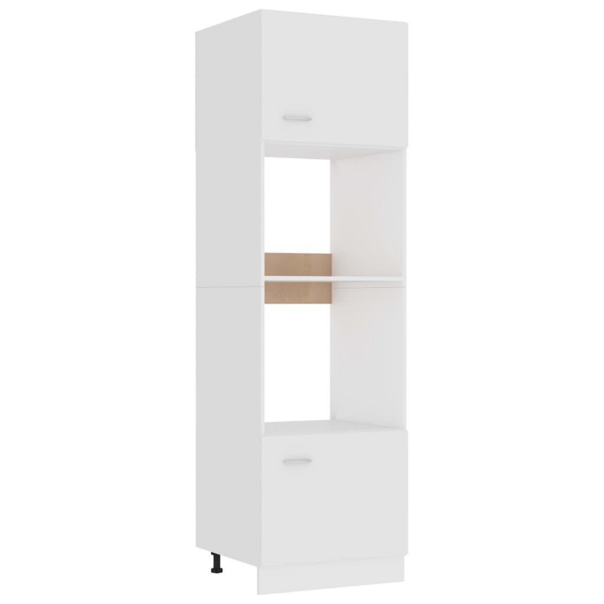 VIDAXL Armoire a micro-ondes Blanc 60x57x207 cm Bois d'ingenierie
