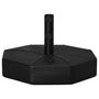 Voir la diapositive 1 : OUTSUNNY Pied de parasol octogonal à lester Ø 60 x 36 cm - mât dia. 38/48 mm - vis de serrage intégrée - HDPE noir