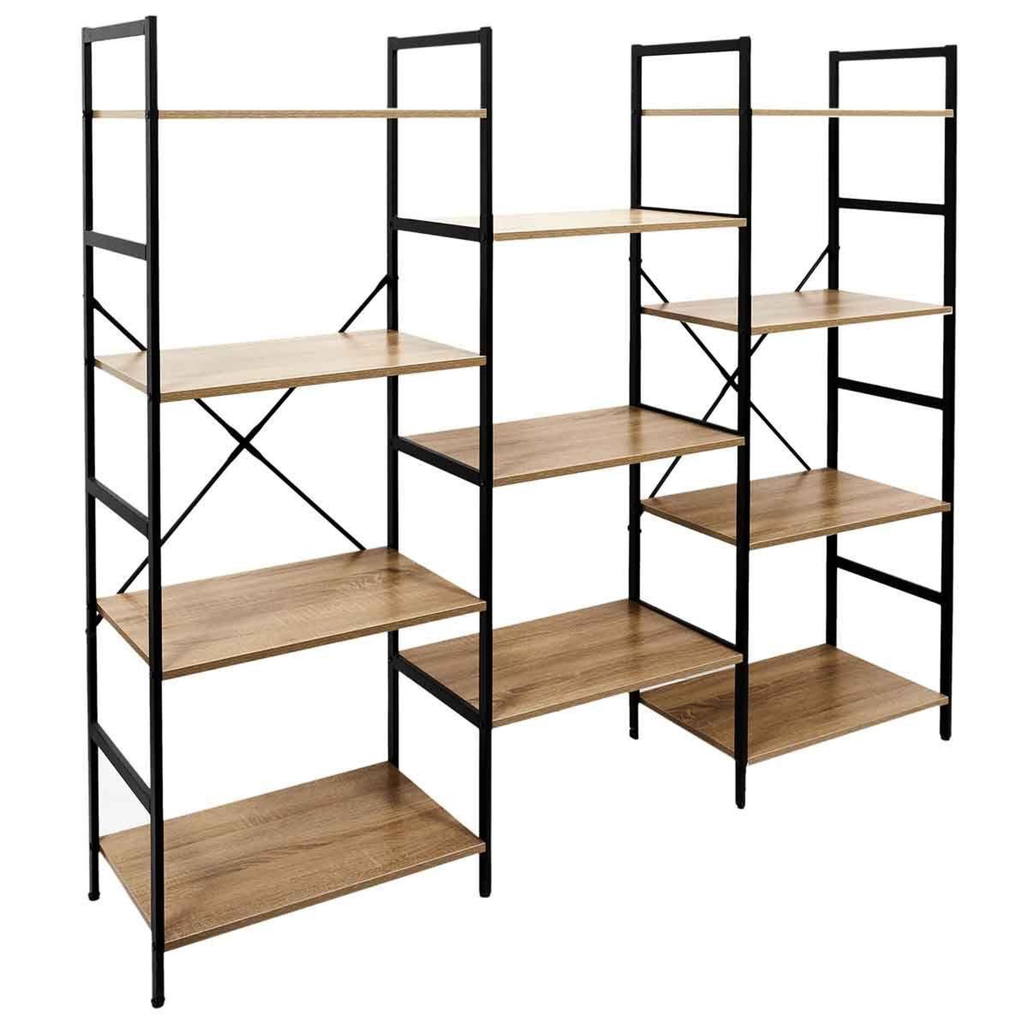 Voir la diapositive 2 : Paris Prix Étagère bibliothèque  industrielle  172cm naturel