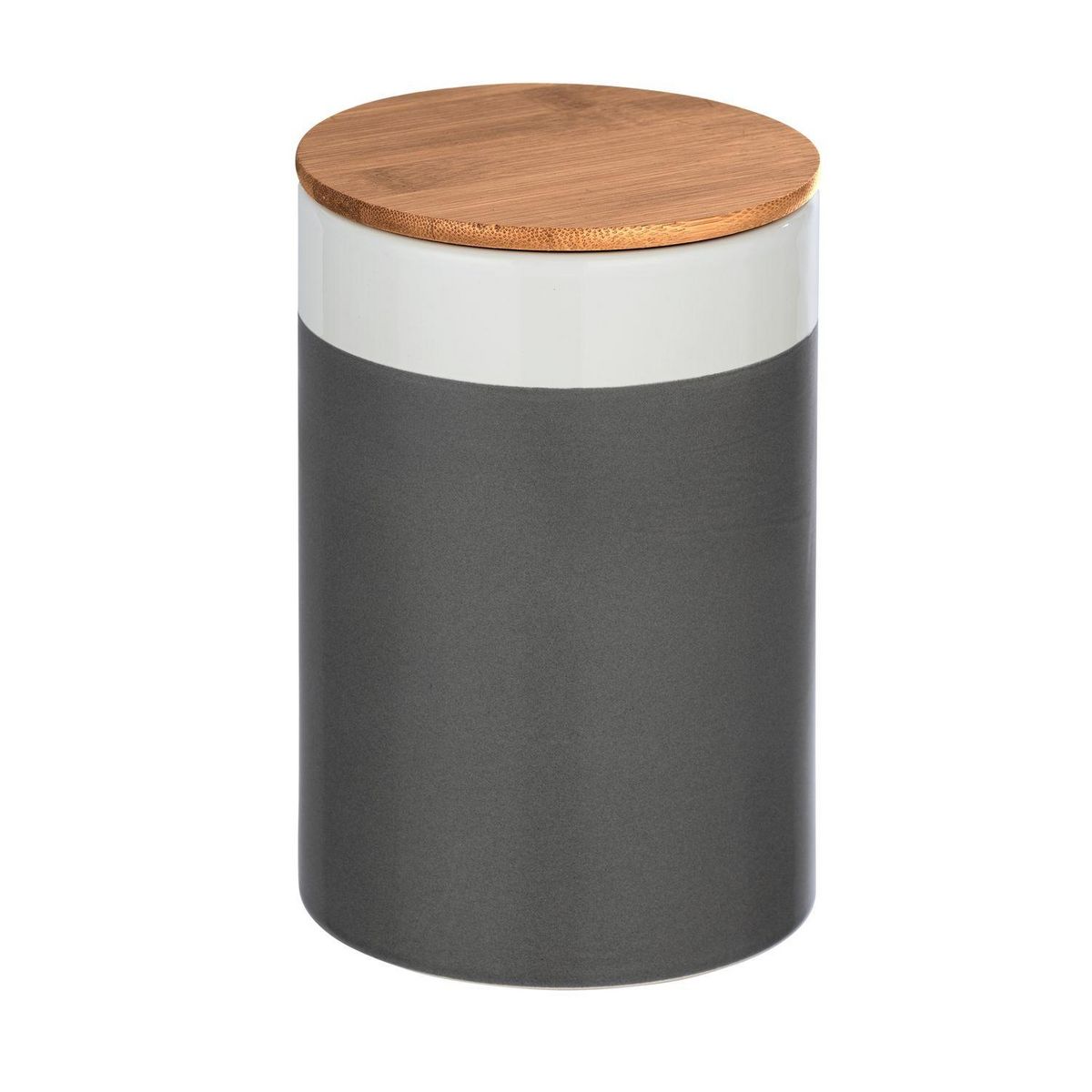 Wenko Boîte de conservation aliment design Malta - 1,45 L - Gris et blanc