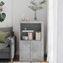 Voir la diapositive 4 : VIDAXL Armoire laterale avec lumieres LED gris beton bois d'ingenierie