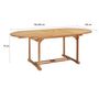 Voir la diapositive 6 : VIDAXL Table de jardin extensible 150-200x100x75 cm Teck solide