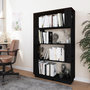 Voir la diapositive 3 : VIDAXL Bibliotheque/Separateur de piece Noir 80x25x132 cm Pin massif