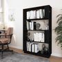 Voir la diapositive 3 : VIDAXL Bibliotheque/Separateur de piece Noir 80x25x132 cm Pin massif
