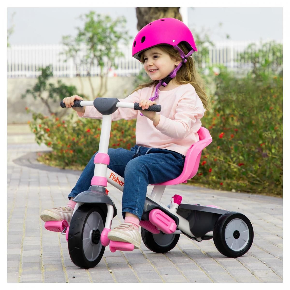 SMARTRIKE Tricycle Fisher Price  3 en 1 Charm Rose
