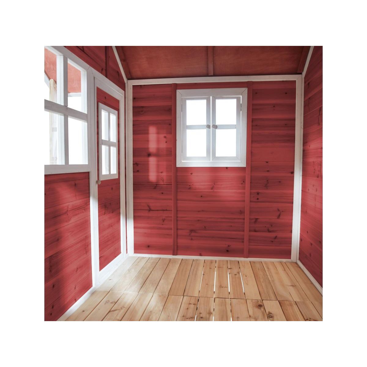 EXIT TOYS Maisonnette en bois pour enfants Loft 350 Rouge - Exit Toys