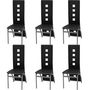 Voir la diapositive 1 : VIDAXL Chaises a manger lot de 6 noir similicuir