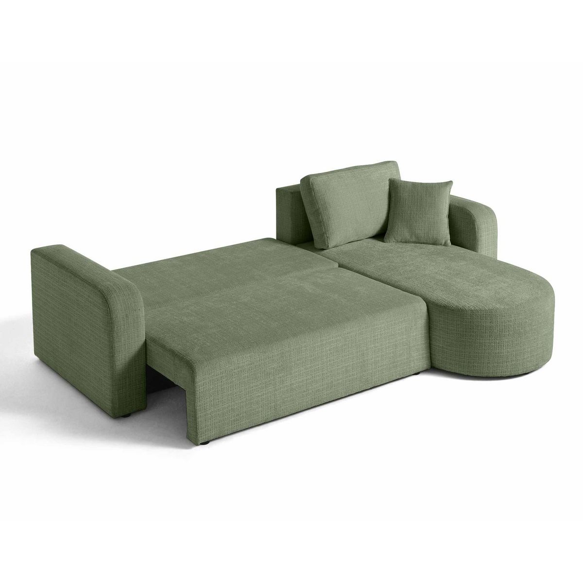 BEST MOBILIER Miro - canapé d'angle réversible - 4 places - convertible avec coffre - en velours texturé