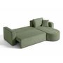 Voir la diapositive 2 : BEST MOBILIER Miro - canapé d'angle réversible - 4 places - convertible avec coffre - en velours texturé
