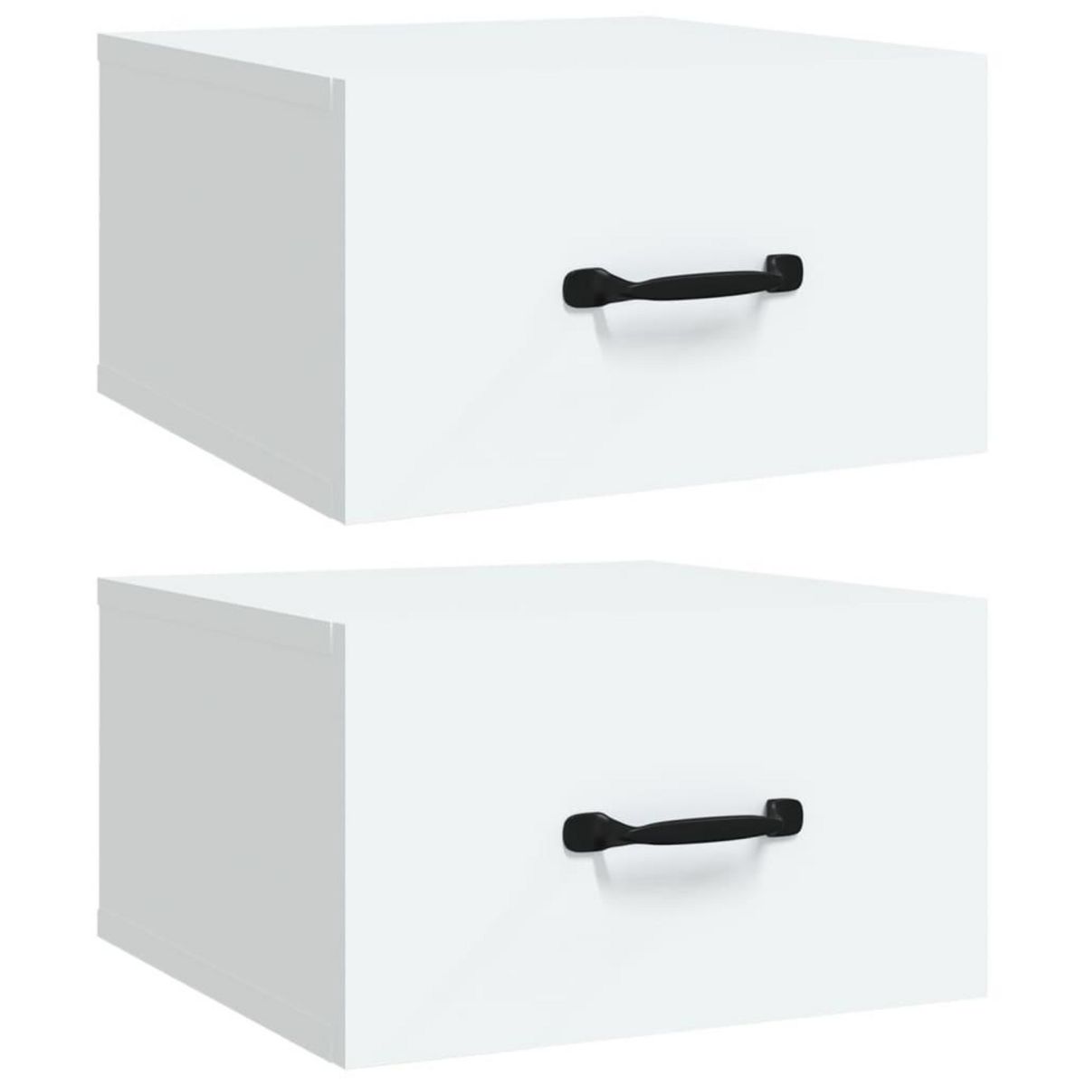 VIDAXL Tables de chevet murales 2 pcs blanc 35x35x20 cm