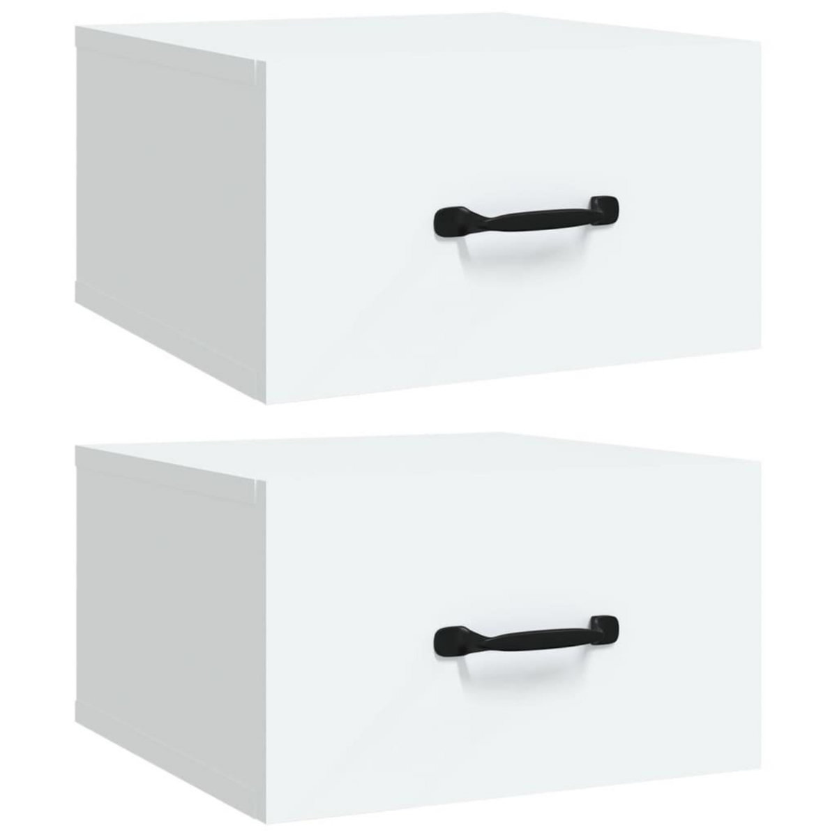VIDAXL Tables de chevet murales 2 pcs blanc 35x35x20 cm
