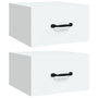 Voir la diapositive 2 : VIDAXL Tables de chevet murales 2 pcs blanc 35x35x20 cm