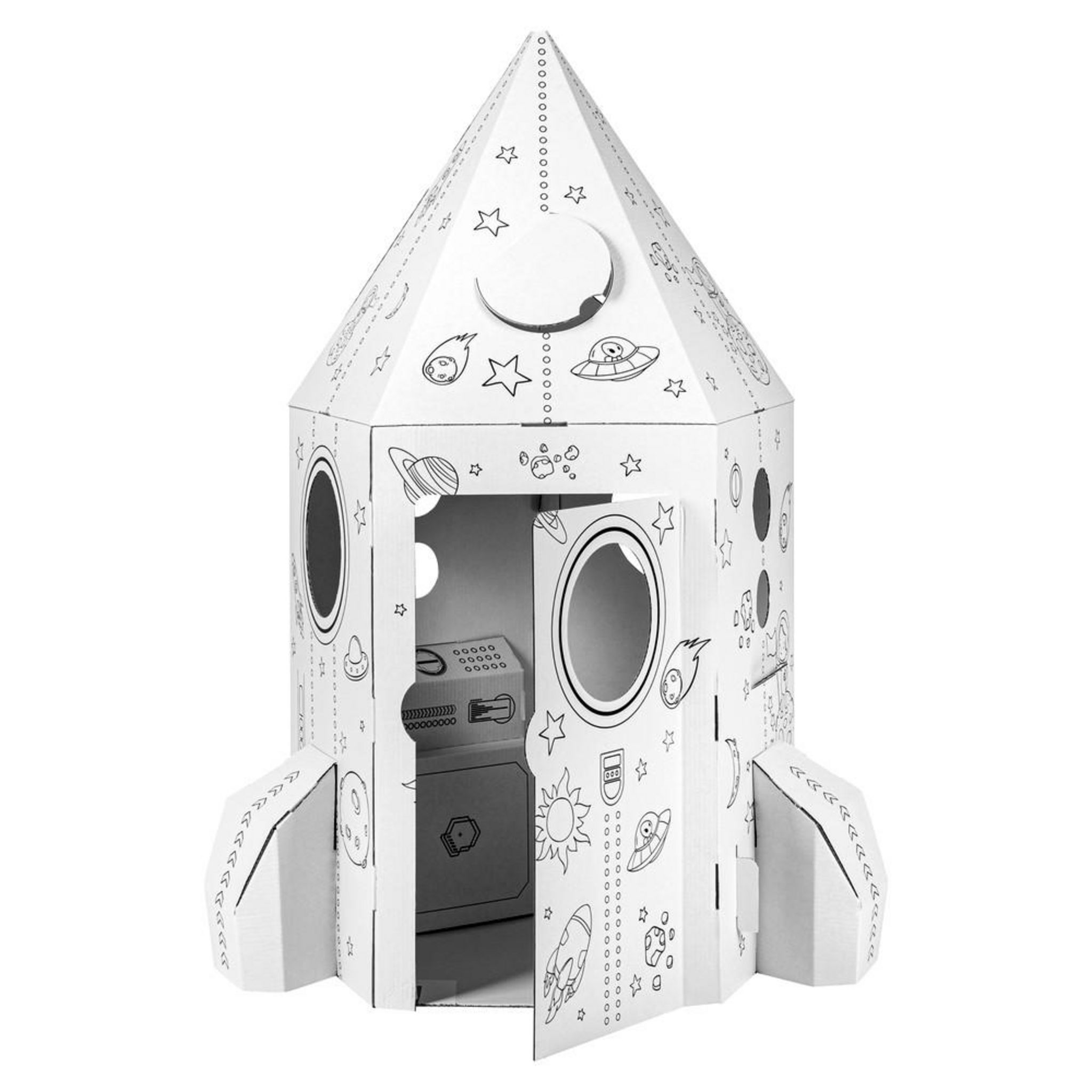Maison De Jeux En Carton Buddy Baby PaintHome – À Peindre Et Colorier – Pour Enfants 2-3 Ans – Facile à Assembler, écologique