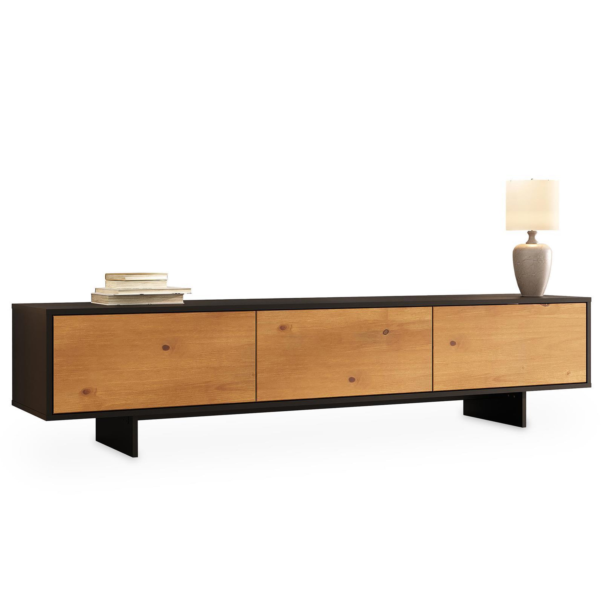 Voir la diapositive 6 : IDIMEX Meuble tv arto l 184 cm 3 portes en bois