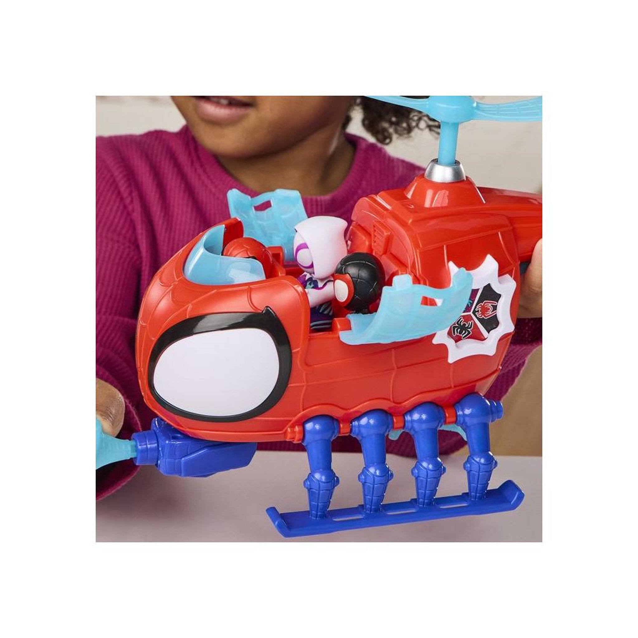 Voir la diapositive 6 : HASBRO Hélico de l'équipe Spidey, figurine de 7,5 cm et véhicule avec projectile, Marvel Spidey et ses Amis Extraordinaires, des 3