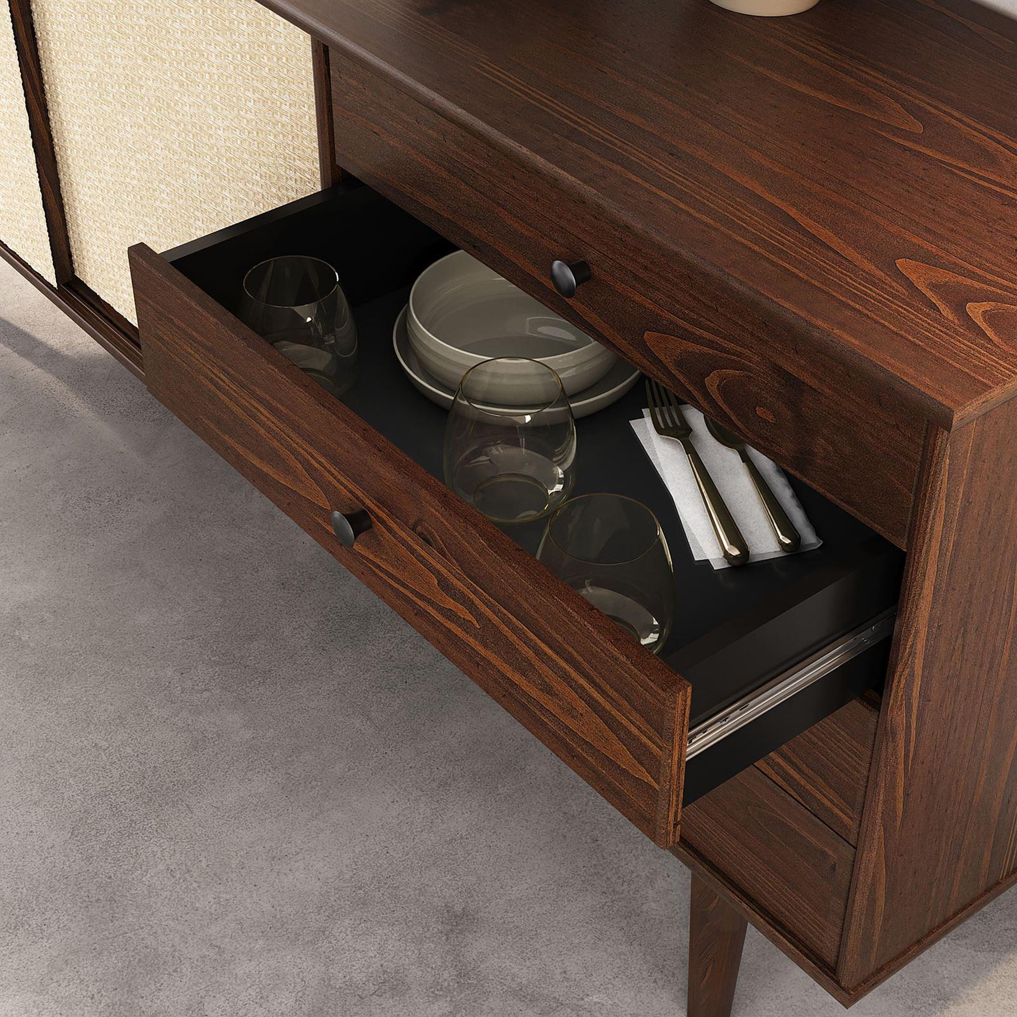 Voir la diapositive 6 : IDIMEX Buffet SIMONA L 175 cm en bois massif