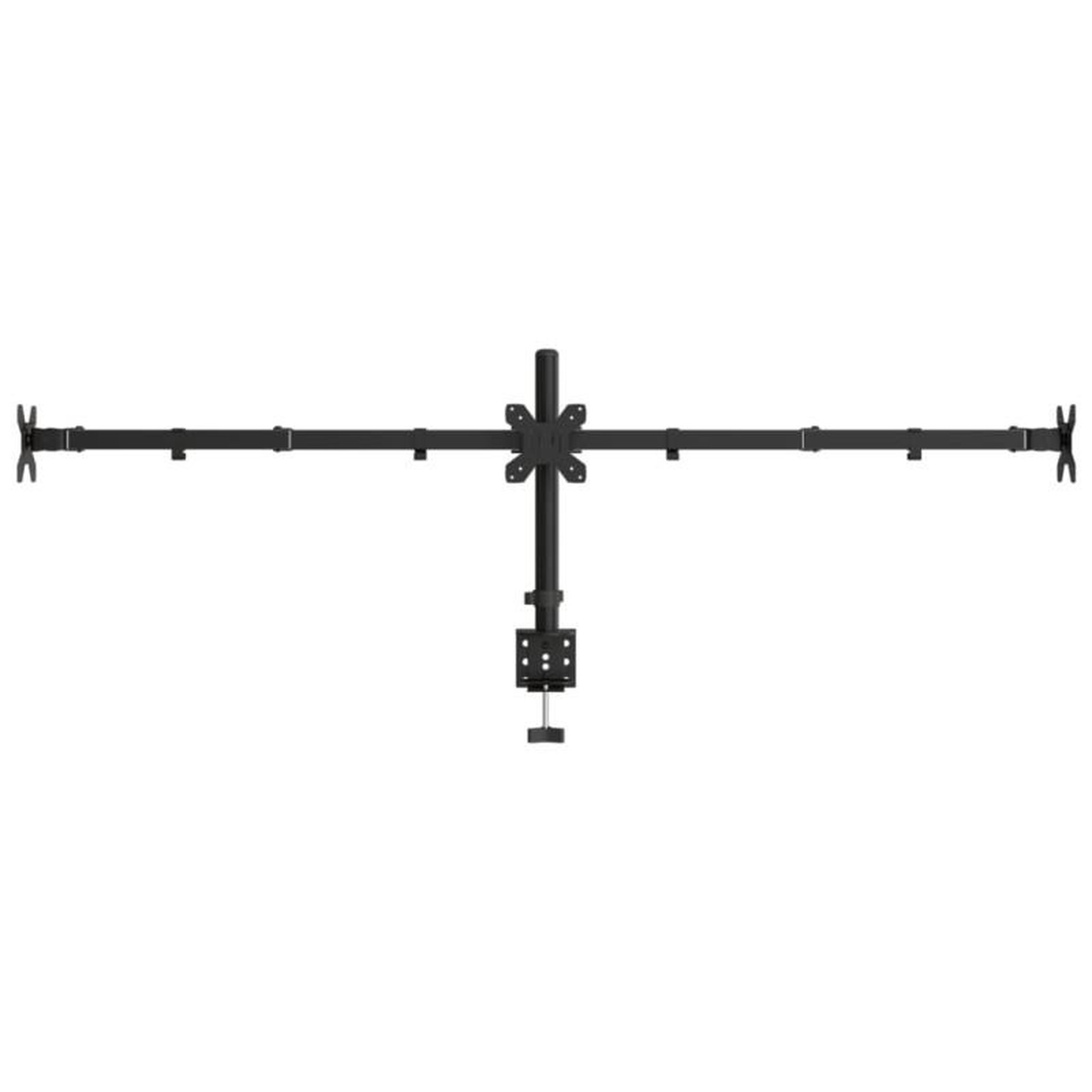 Voir la diapositive 5 : VIDAXL Support de moniteur triple noir acier VESA 75 100 mm