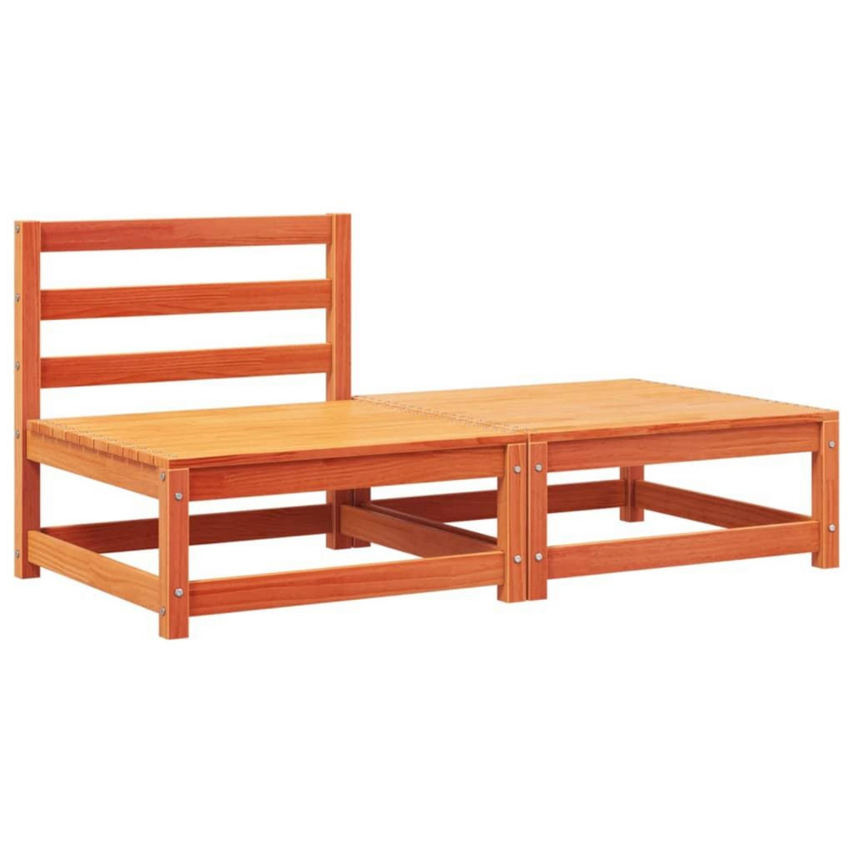 VIDAXL Canape de jardin sans accoudoirs avec coussins et repose-pieds