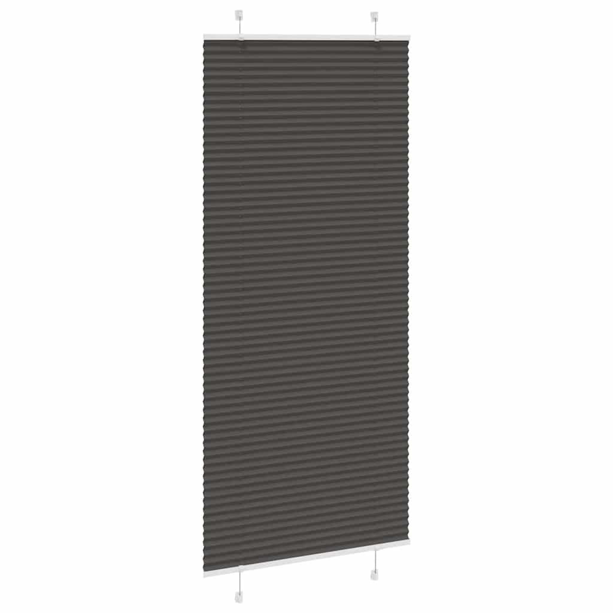 Voir la diapositive 3 : VIDAXL Store plisse noir 95x200 cm largeur du tissu 94,4 cm polyester