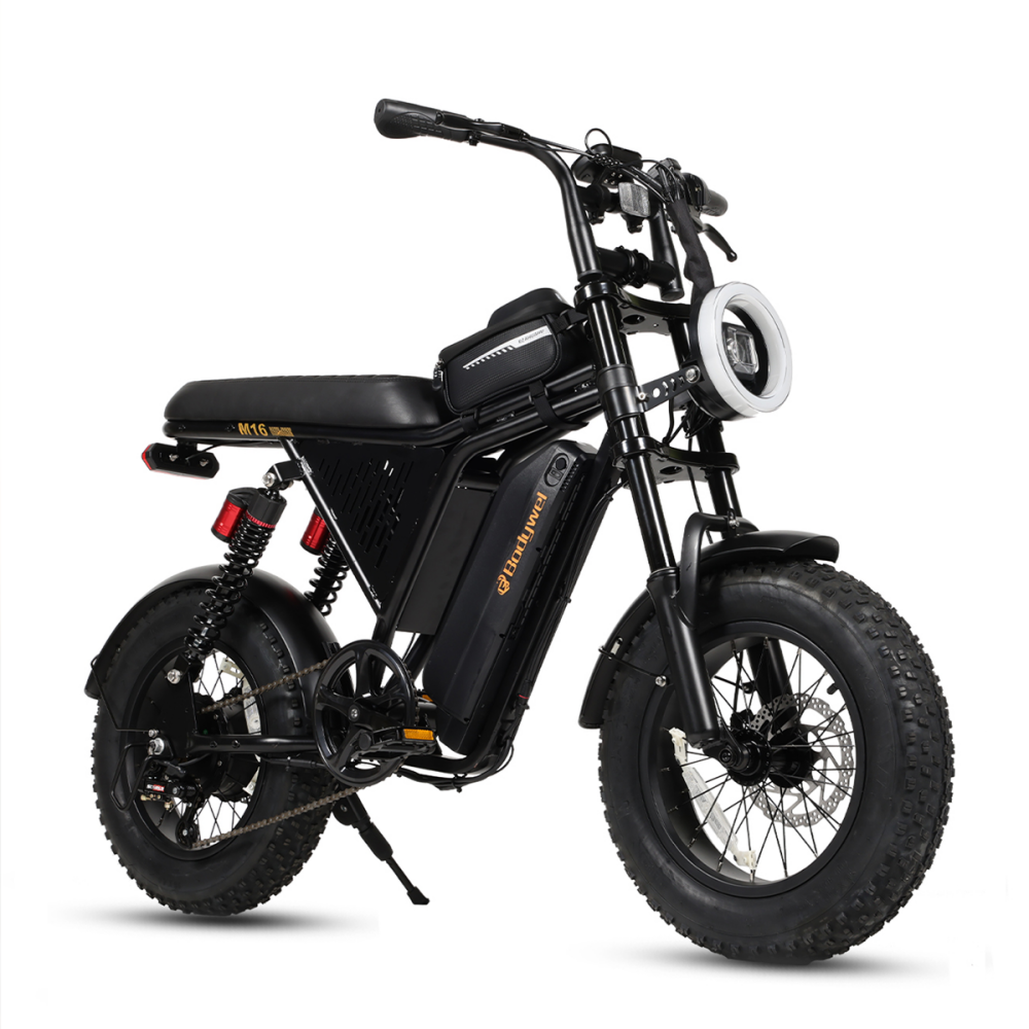 Voir la diapositive 3 : BODYWEL Vélo électrique rétro à gros pneus bodywel m16 pro
