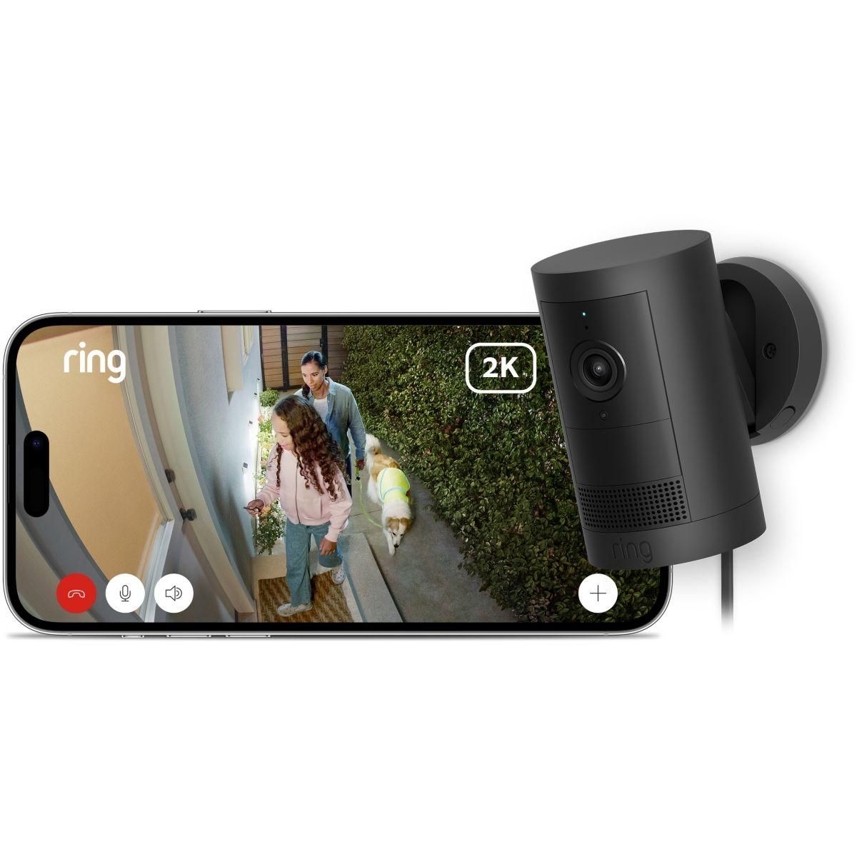 Ring Caméra de surveillance Cam Plus - Plug-in - Noire