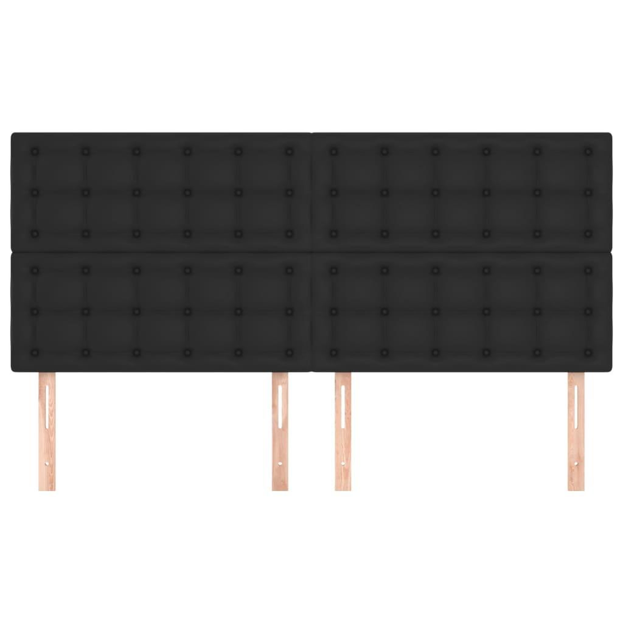 Voir la diapositive 3 : VIDAXL Tetes de lit 4 pcs Noir 80x5x78/88 cm Similicuir